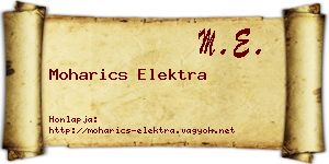 Moharics Elektra névjegykártya